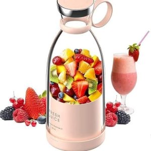 Ouvian Portable Glass Blender Bottle – 500ml Smoothie Maker with Handle