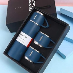 Ouvian Multicolor Stainless Steel Vacuum Flask Set (3 pcs, 500ml each) – Leakproof, Easy Pour, Perfect for Coffee, Tea & Gifting