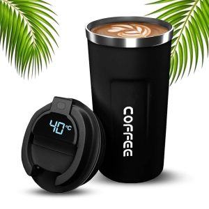 Ouvian 510ml Smart Temperature Display Coffee Mug – Vacuum Insulated, Stainless Steel Travel Tumbler