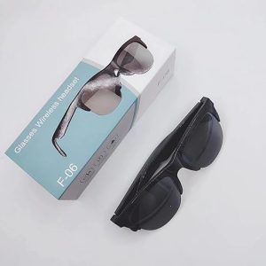 Ouvian Bluetooth Smart Audio Glasses – Open-Ear Music & Calling | UV Protection, Waterproof, Unisex (Black)