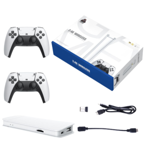 Ouvian Game Stick Pro (64GB) – 21,000+ Preloaded Games | 2 Wireless 2.4G Controllers | Retro 2D Gaming Console | Plug & Play | Ideal for Kids & Home Use | Pendora Mini Pro M15