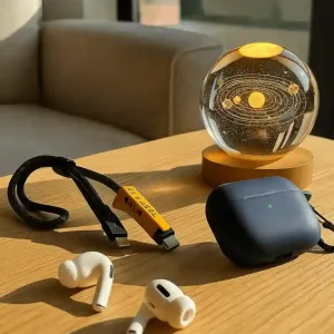 Ouvian Airbuds Pro 2 Combo – Crystal Ball Case + Charger Case + 4-in-1 Cable